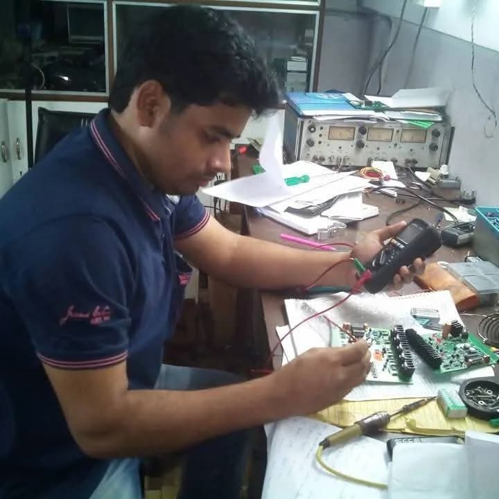 RS Electronics engineer repairing a trainer PCB